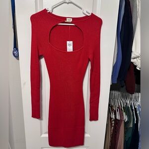 Abercrombie Long sleeve cut out dress
